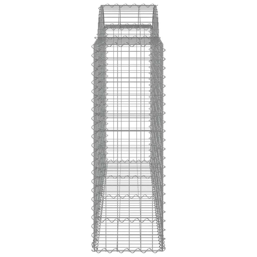 vidaXL Gabionen mit Hochbogen 11Stk. 200x50x120/140cm Verzinktes Eisen