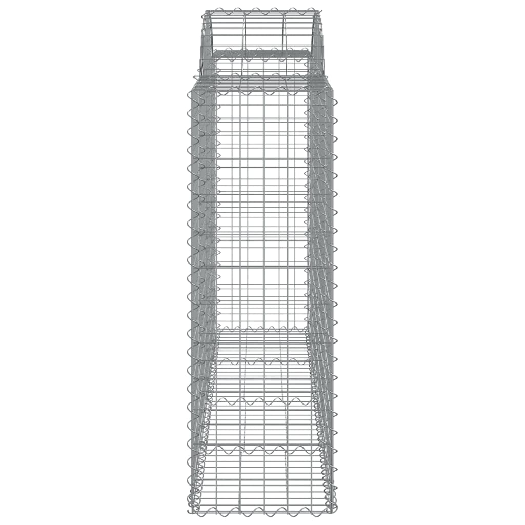 vidaXL Gabionen mit Hochbogen 12Stk. 200x50x120/140cm Verzinktes Eisen