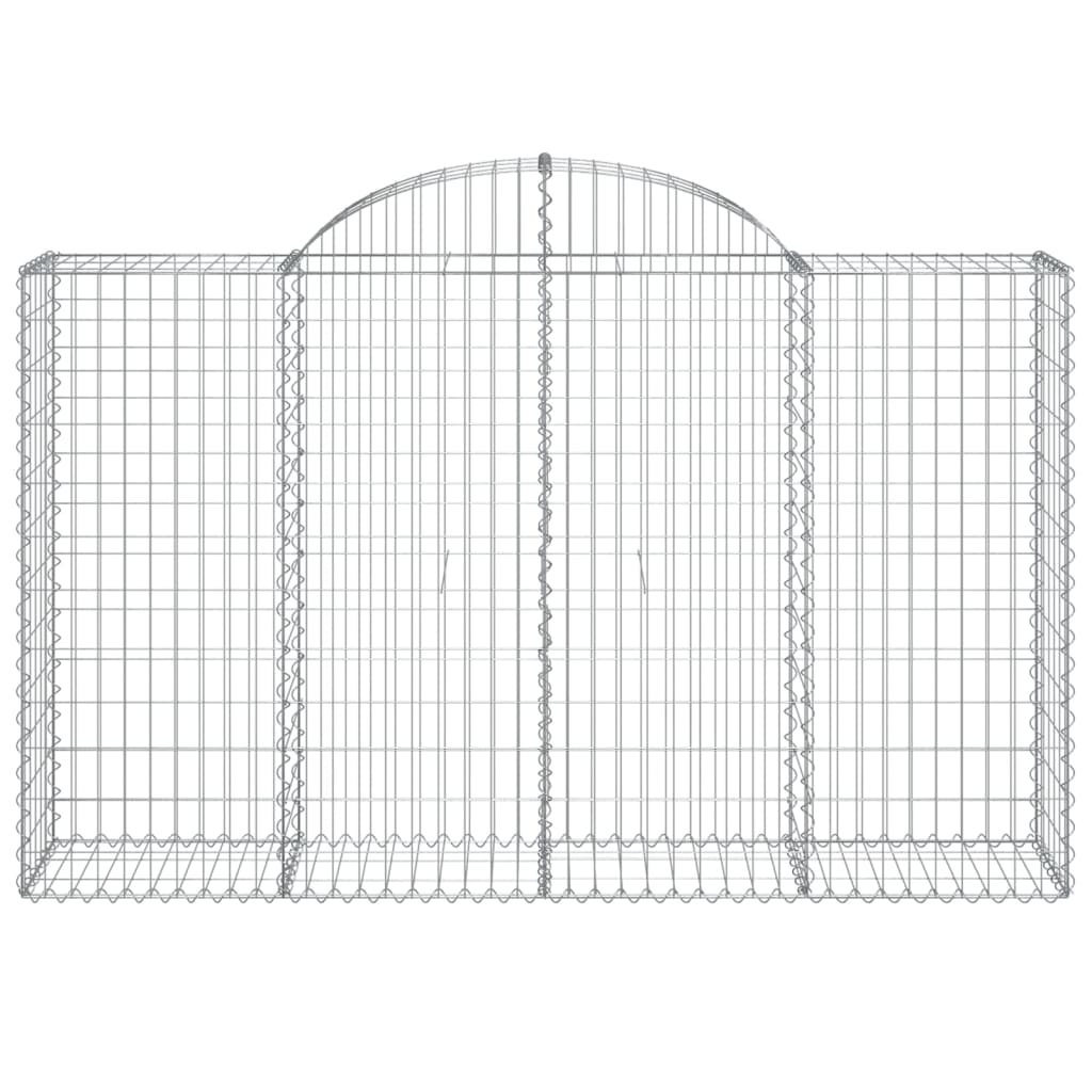 vidaXL Gabionen mit Hochbogen 15Stk. 200x50x120/140cm Verzinktes Eisen