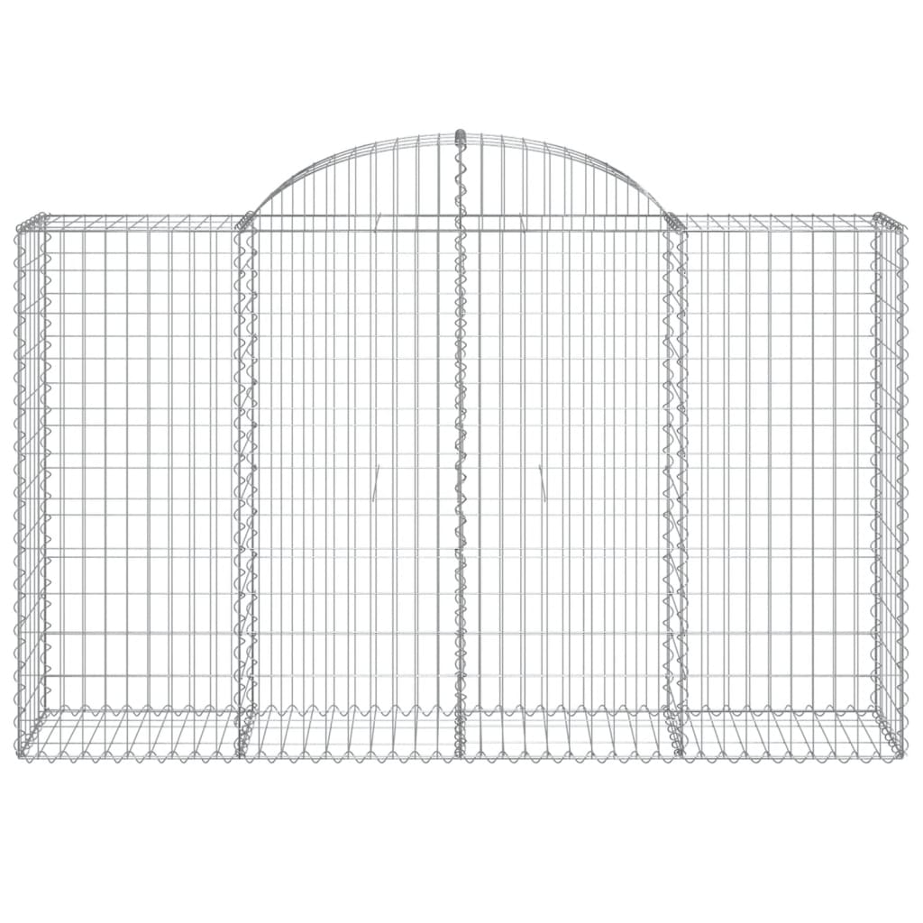 vidaXL Gabionen mit Hochbogen 20Stk. 200x50x120/140cm Verzinktes Eisen