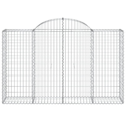 vidaXL Gabionen mit Hochbogen 20Stk. 200x50x120/140cm Verzinktes Eisen