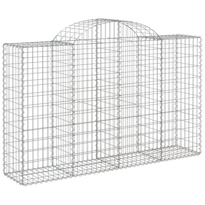 vidaXL Gabionen mit Hochbogen 40Stk. 200x50x120/140cm Verzinktes Eisen