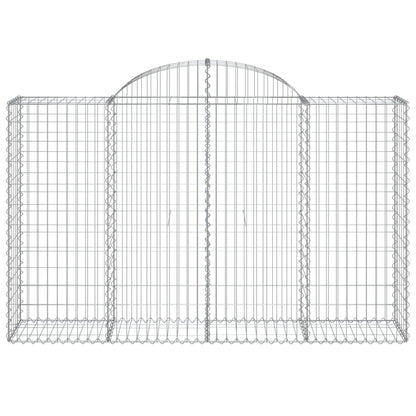 vidaXL Gabionen mit Hochbogen 50Stk. 200x50x120/140cm Verzinktes Eisen