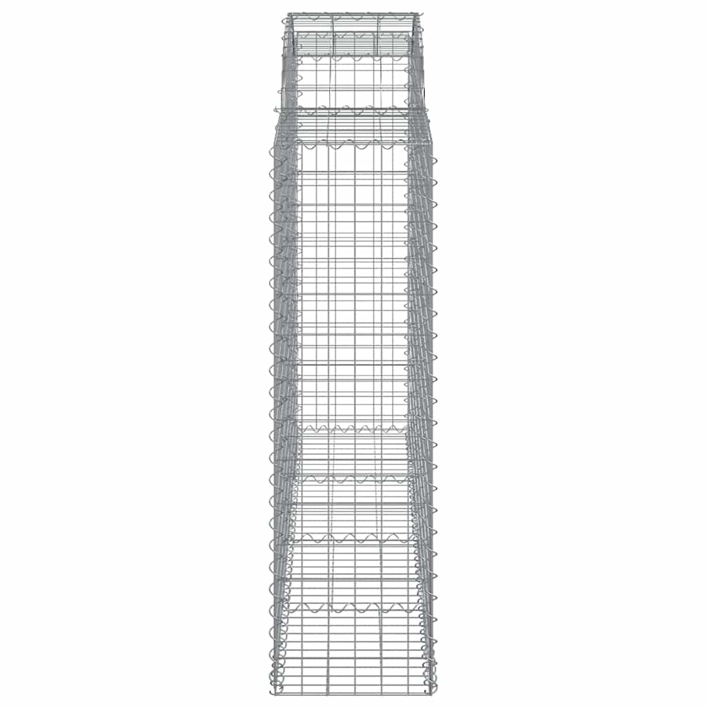 vidaXL Gabionen mit Hochbogen 5 Stk. 200x50x140/160cm Verzinktes Eisen