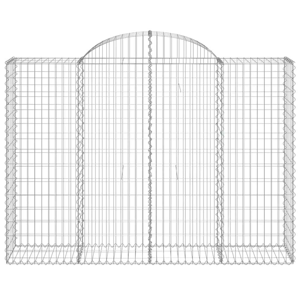 vidaXL Gabionen mit Hochbogen 10Stk. 200x50x140/160cm Verzinktes Eisen