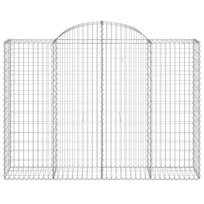 vidaXL Gabionen mit Hochbogen 10Stk. 200x50x140/160cm Verzinktes Eisen
