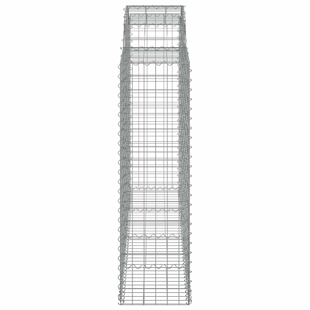 vidaXL Gabionen mit Hochbogen 10Stk. 200x50x140/160cm Verzinktes Eisen