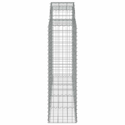 vidaXL Gabionen mit Hochbogen 10Stk. 200x50x140/160cm Verzinktes Eisen