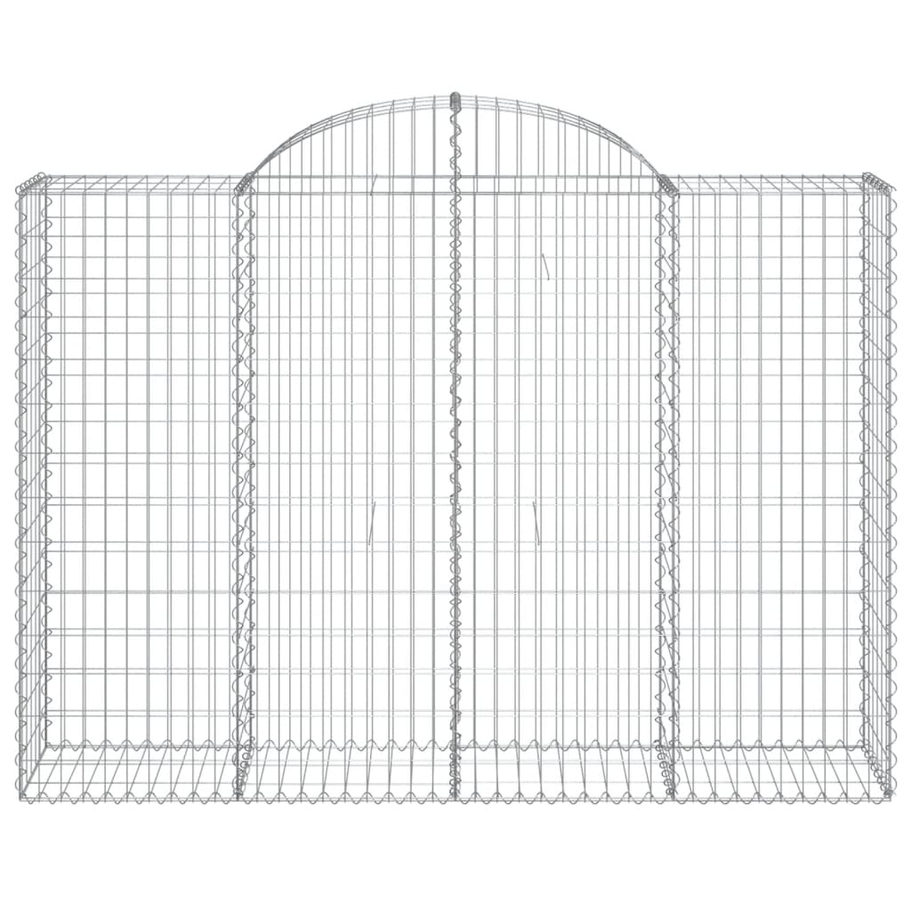 vidaXL Gabionen mit Hochbogen 13Stk. 200x50x140/160cm Verzinktes Eisen
