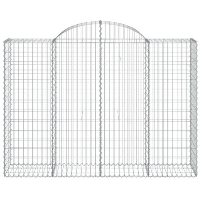 vidaXL Gabionen mit Hochbogen 13Stk. 200x50x140/160cm Verzinktes Eisen
