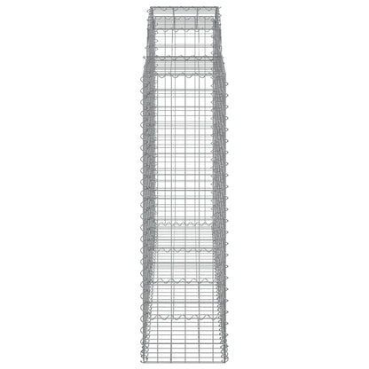 vidaXL Gabionen mit Hochbogen 13Stk. 200x50x140/160cm Verzinktes Eisen
