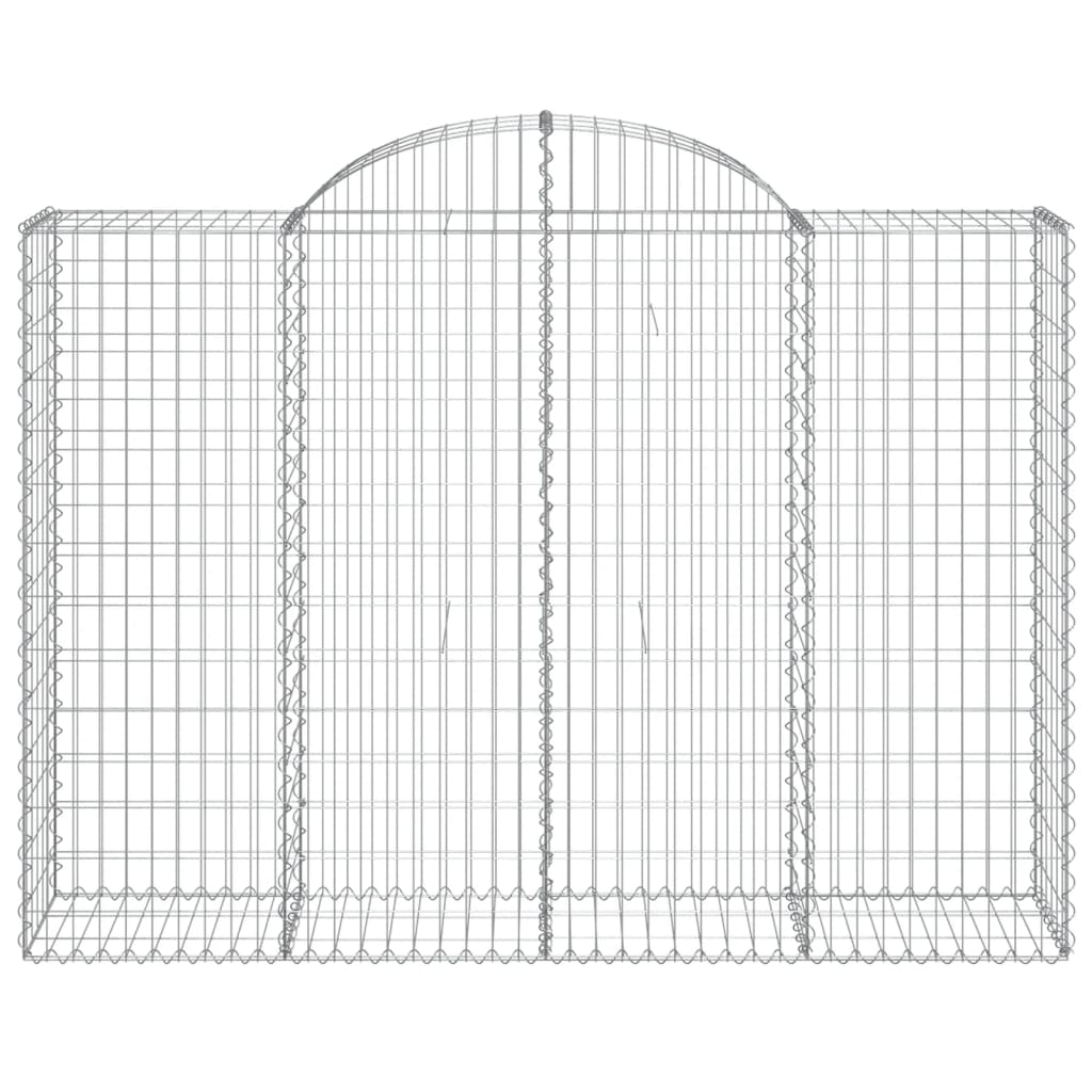 vidaXL Gabionen mit Hochbogen 14Stk. 200x50x140/160cm Verzinktes Eisen