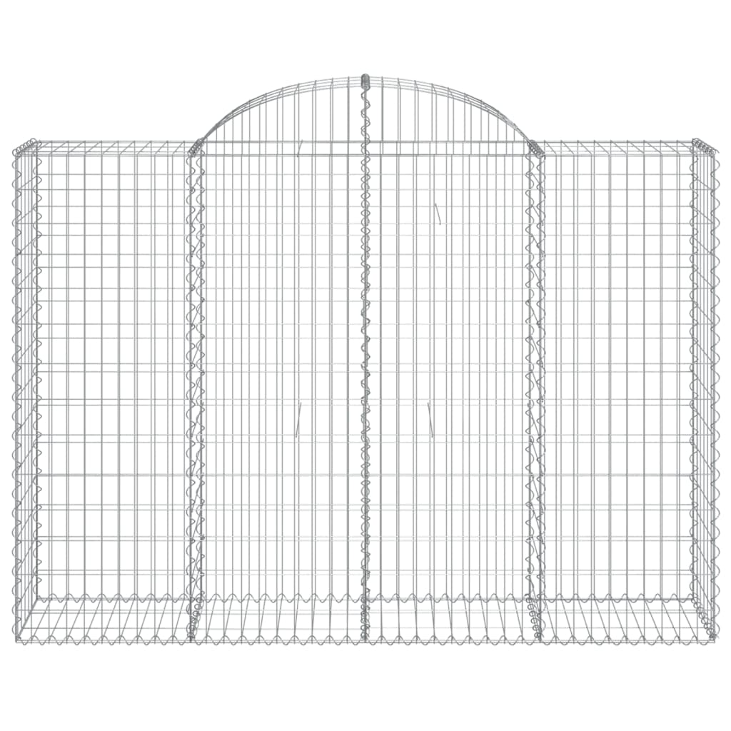vidaXL Gabionen mit Hochbogen 18Stk. 200x50x140/160cm Verzinktes Eisen
