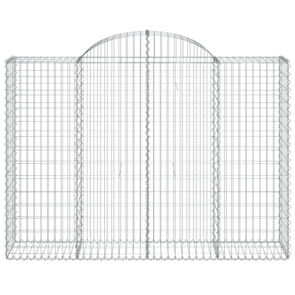 vidaXL Gabionen mit Hochbogen 18Stk. 200x50x140/160cm Verzinktes Eisen