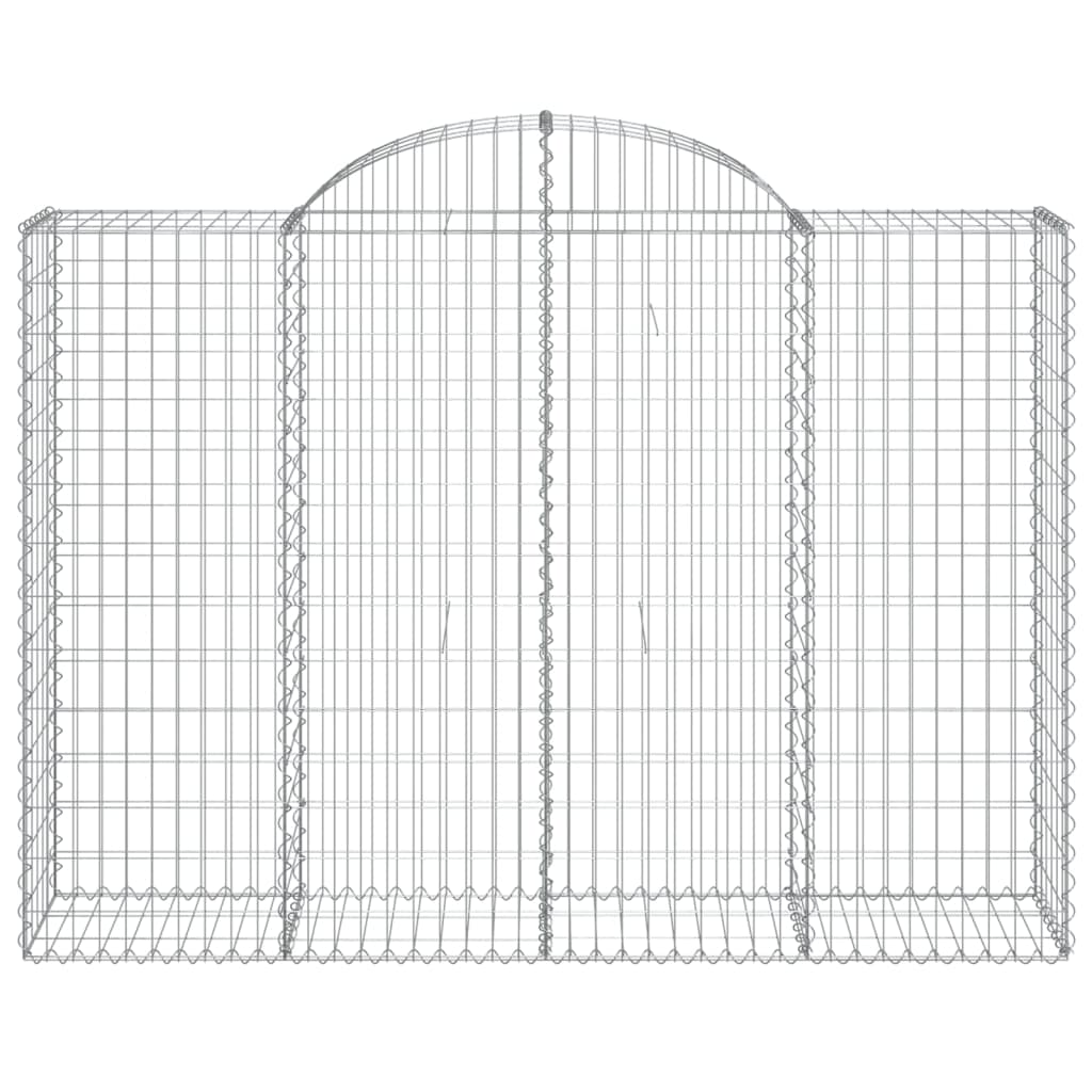 vidaXL Gabionen mit Hochbogen 30Stk. 200x50x140/160cm Verzinktes Eisen