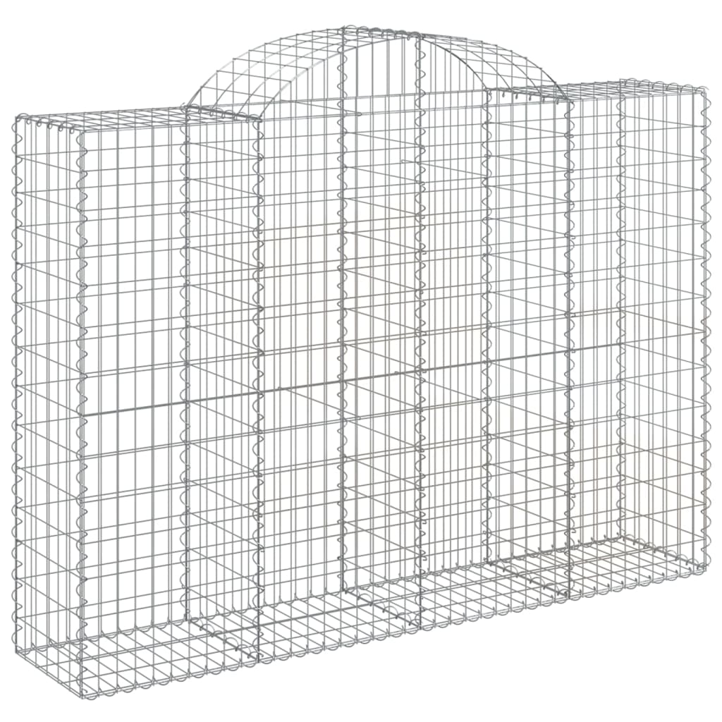 vidaXL Gabionen mit Hochbogen 40Stk. 200x50x140/160cm Verzinktes Eisen