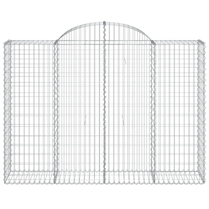 vidaXL Gabionen mit Hochbogen 40Stk. 200x50x140/160cm Verzinktes Eisen