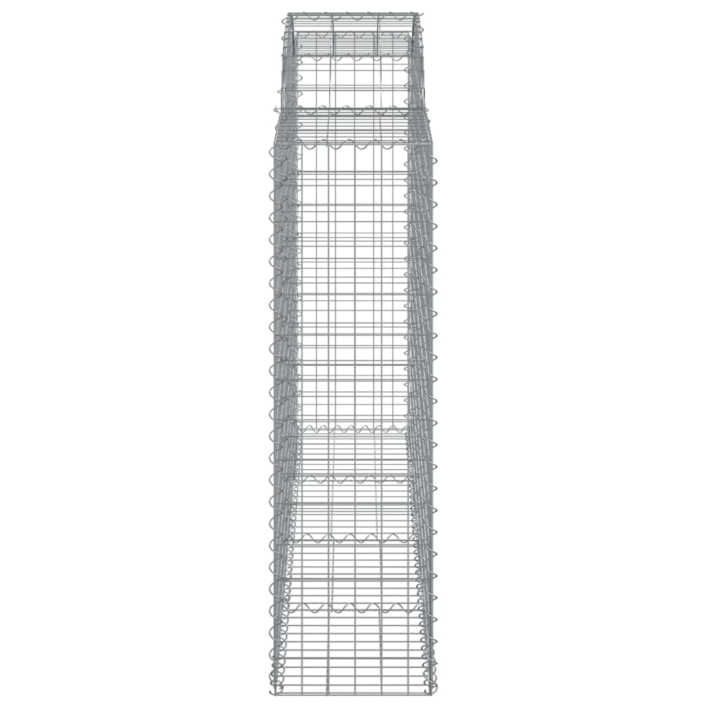 vidaXL Gabionen mit Hochbogen 40Stk. 200x50x140/160cm Verzinktes Eisen