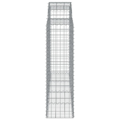 vidaXL Gabionen mit Hochbogen 40Stk. 200x50x140/160cm Verzinktes Eisen