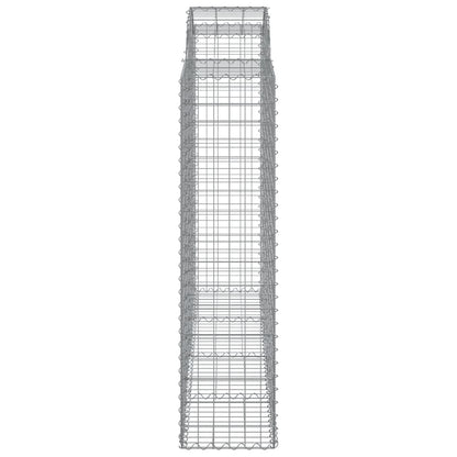 vidaXL Gabionen mit Hochbogen 5 Stk. 200x50x160/180cm Verzinktes Eisen