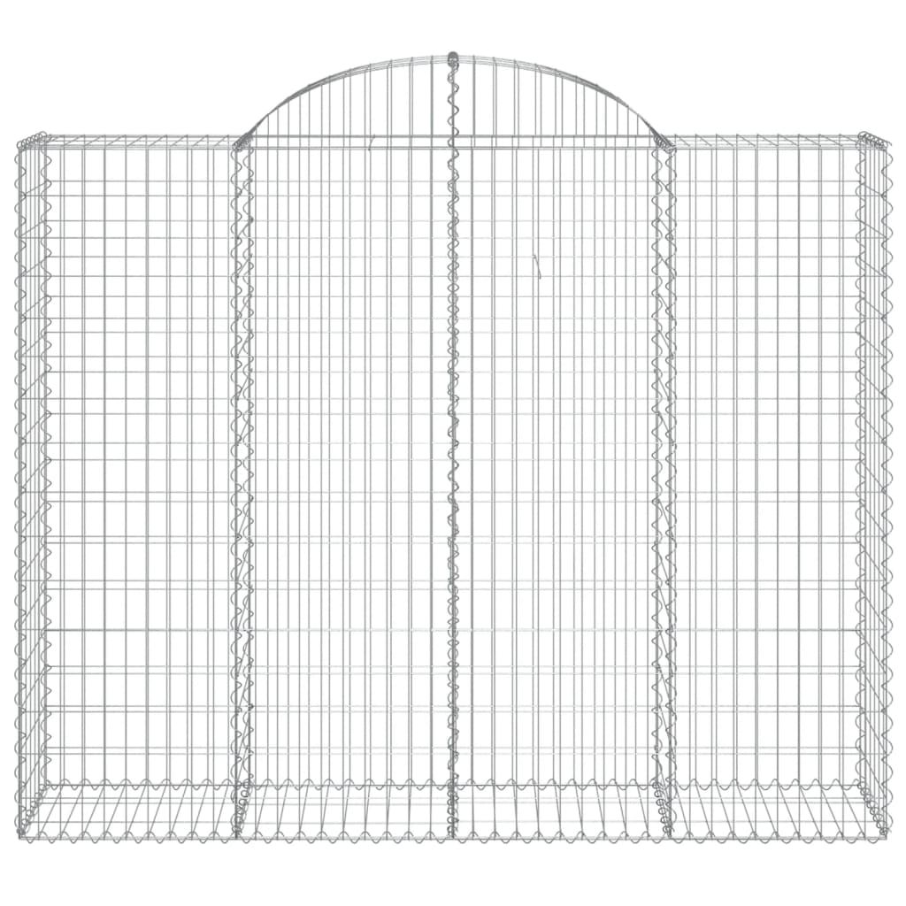 vidaXL Gabionen mit Hochbogen 8 Stk. 200x50x160/180cm Verzinktes Eisen