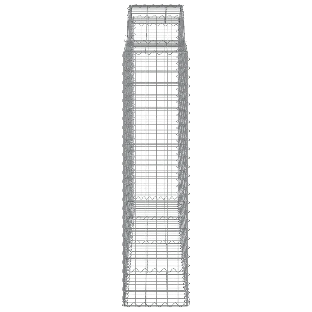 vidaXL Gabionen mit Hochbogen 8 Stk. 200x50x160/180cm Verzinktes Eisen