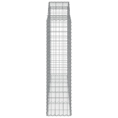 vidaXL Gabionen mit Hochbogen 8 Stk. 200x50x160/180cm Verzinktes Eisen