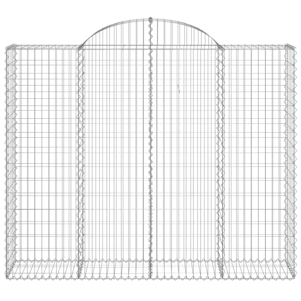 vidaXL Gabionen mit Hochbogen 10Stk. 200x50x160/180cm Verzinktes Eisen