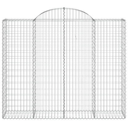 vidaXL Gabionen mit Hochbogen 13Stk. 200x50x160/180cm Verzinktes Eisen