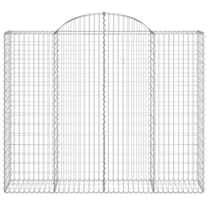 vidaXL Gabionen mit Hochbogen 14Stk. 200x50x160/180cm Verzinktes Eisen