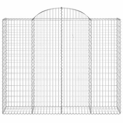 vidaXL Gabionen mit Hochbogen 15Stk. 200x50x160/180cm Verzinktes Eisen