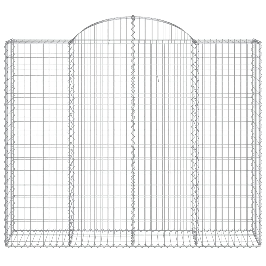 vidaXL Gabionen mit Hochbogen 20Stk. 200x50x160/180cm Verzinktes Eisen
