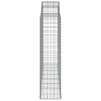 vidaXL Gabionen mit Hochbogen 25Stk. 200x50x160/180cm Verzinktes Eisen
