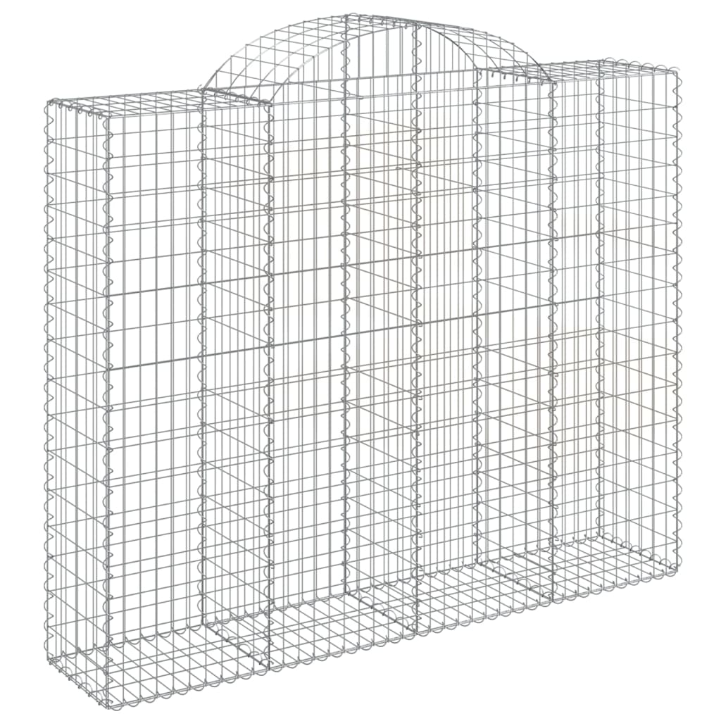 vidaXL Gabions avec arche haute 30 pcs 200x50x160/180 cm Fer galvanisé