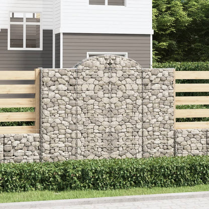 vidaXL Gabions avec arche haute 30 pcs 200x50x160/180 cm Fer galvanisé