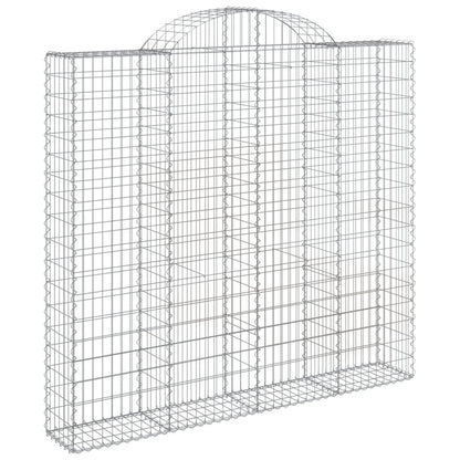 vidaXL Gabions avec arche 4 pcs 200x50x180/200 cm Fer galvanisé