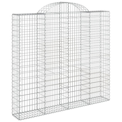vidaXL Gabionen mit Hochbogen 5 Stk. 200x50x180/200cm Verzinktes Eisen