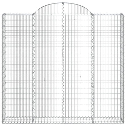 vidaXL Gabionen mit Hochbogen 5 Stk. 200x50x180/200cm Verzinktes Eisen