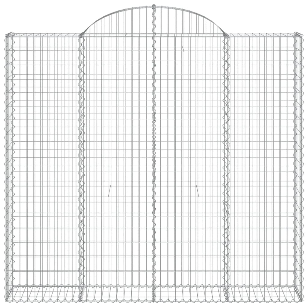 vidaXL Gabionen mit Hochbogen 6 Stk. 200x50x180/200cm Verzinktes Eisen