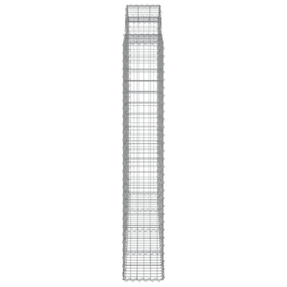 vidaXL Gabionen mit Hochbogen 6 Stk. 200x50x180/200cm Verzinktes Eisen