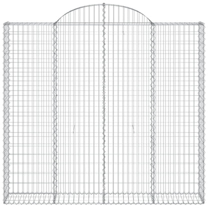 vidaXL Gabionen mit Hochbogen 7 Stk. 200x50x180/200cm Verzinktes Eisen