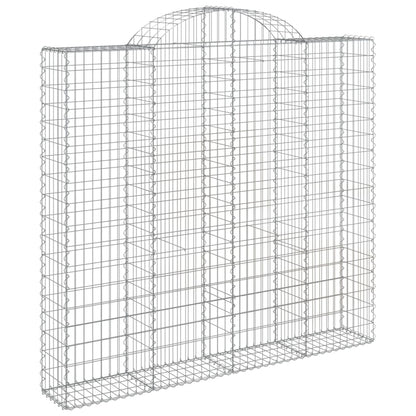 vidaXL Gabionen mit Hochbogen 8 Stk. 200x50x180/200cm Verzinktes Eisen