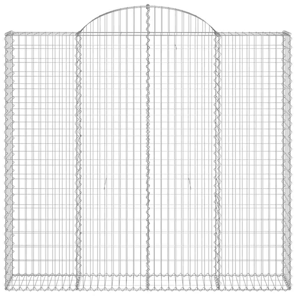 vidaXL Gabions avec arche haute 9 pcs 200x50x180/200 cm Fer galvanisé