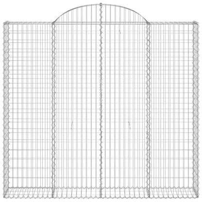 vidaXL Gabions avec arche haute 9 pcs 200x50x180/200 cm Fer galvanisé