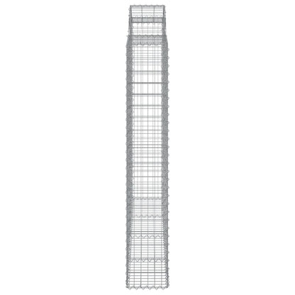 vidaXL Gabions avec arche 11 pcs 200x50x180/200cm Fer galvanisé