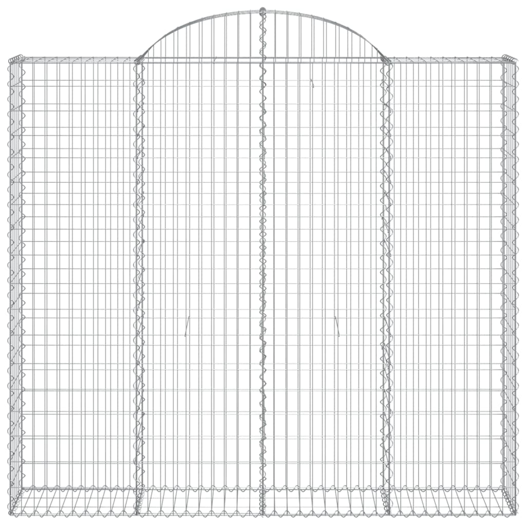 vidaXL Gabionen mit Hochbogen 18Stk. 200x50x180/200cm Verzinktes Eisen