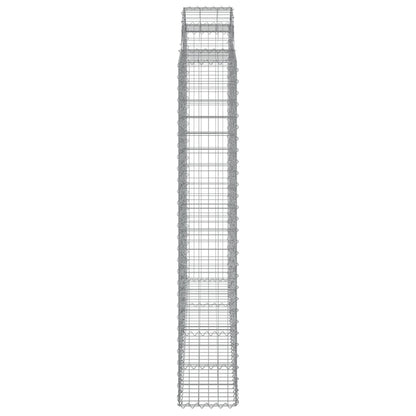 vidaXL Gabionen mit Hochbogen 18Stk. 200x50x180/200cm Verzinktes Eisen