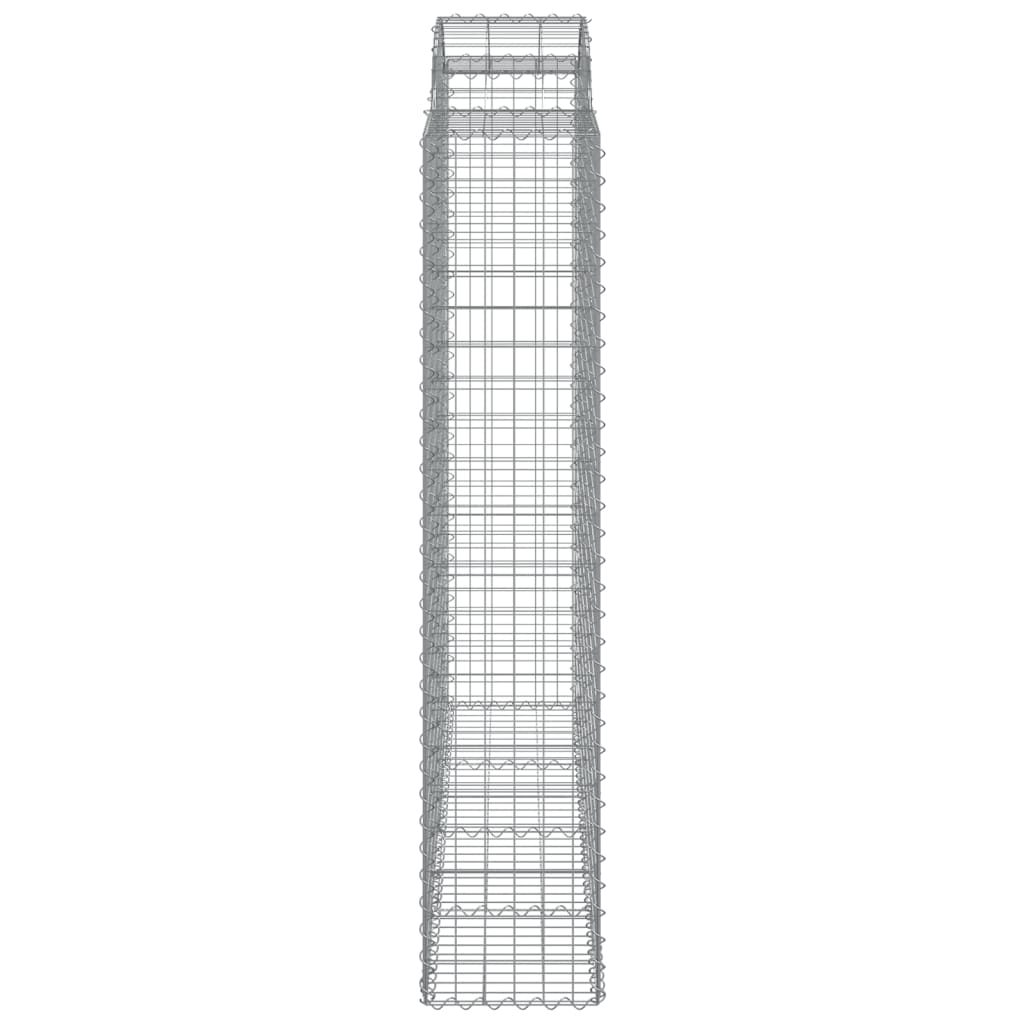 vidaXL Gabions avec arche haute 2 pcs 200x50x200/220 cm Fer galvanisé