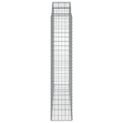vidaXL Gabions avec arche haute 2 pcs 200x50x200/220 cm Fer galvanisé