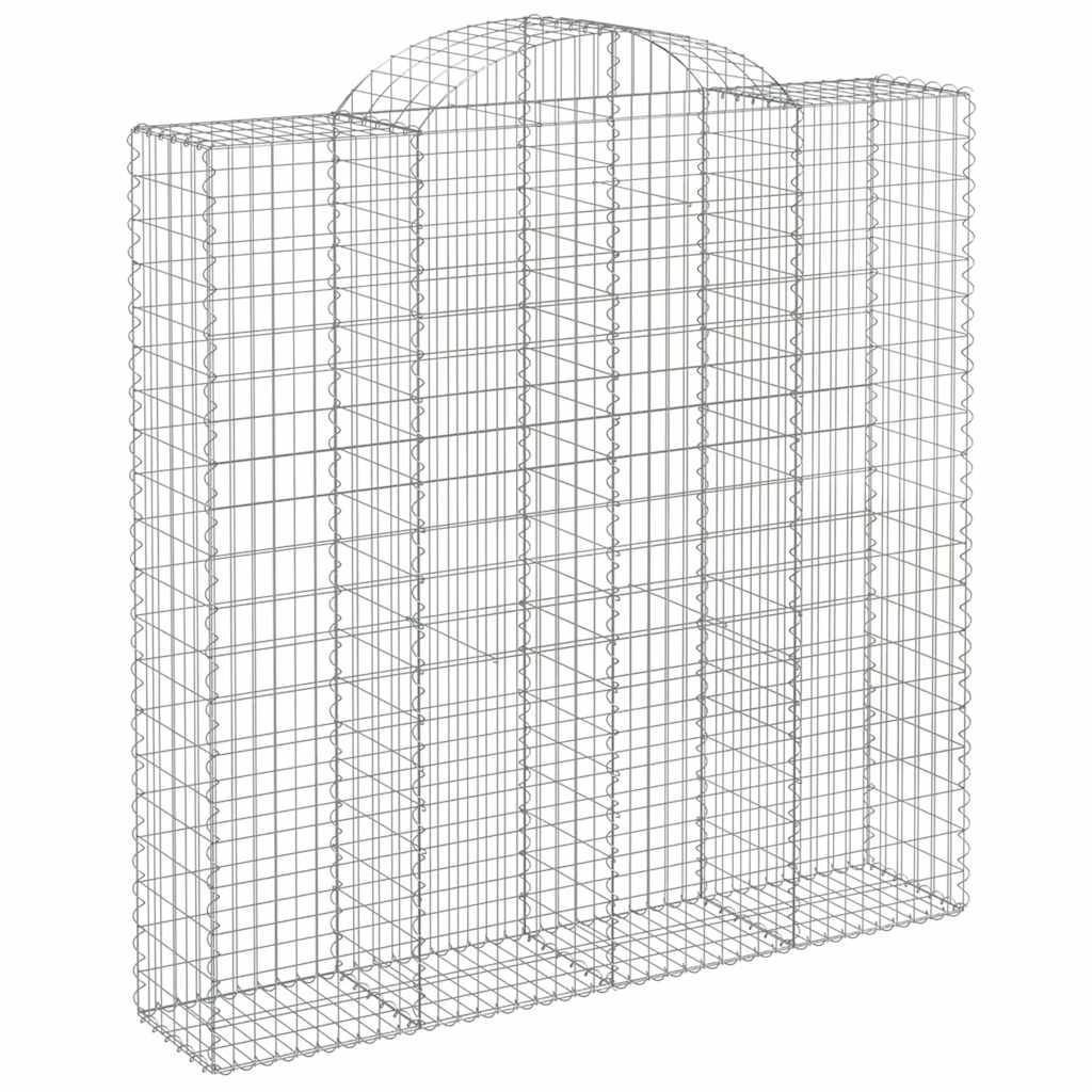 vidaXL Gabions avec arche haute 7 pcs. 200x50x200/220cm Fer galvanisé